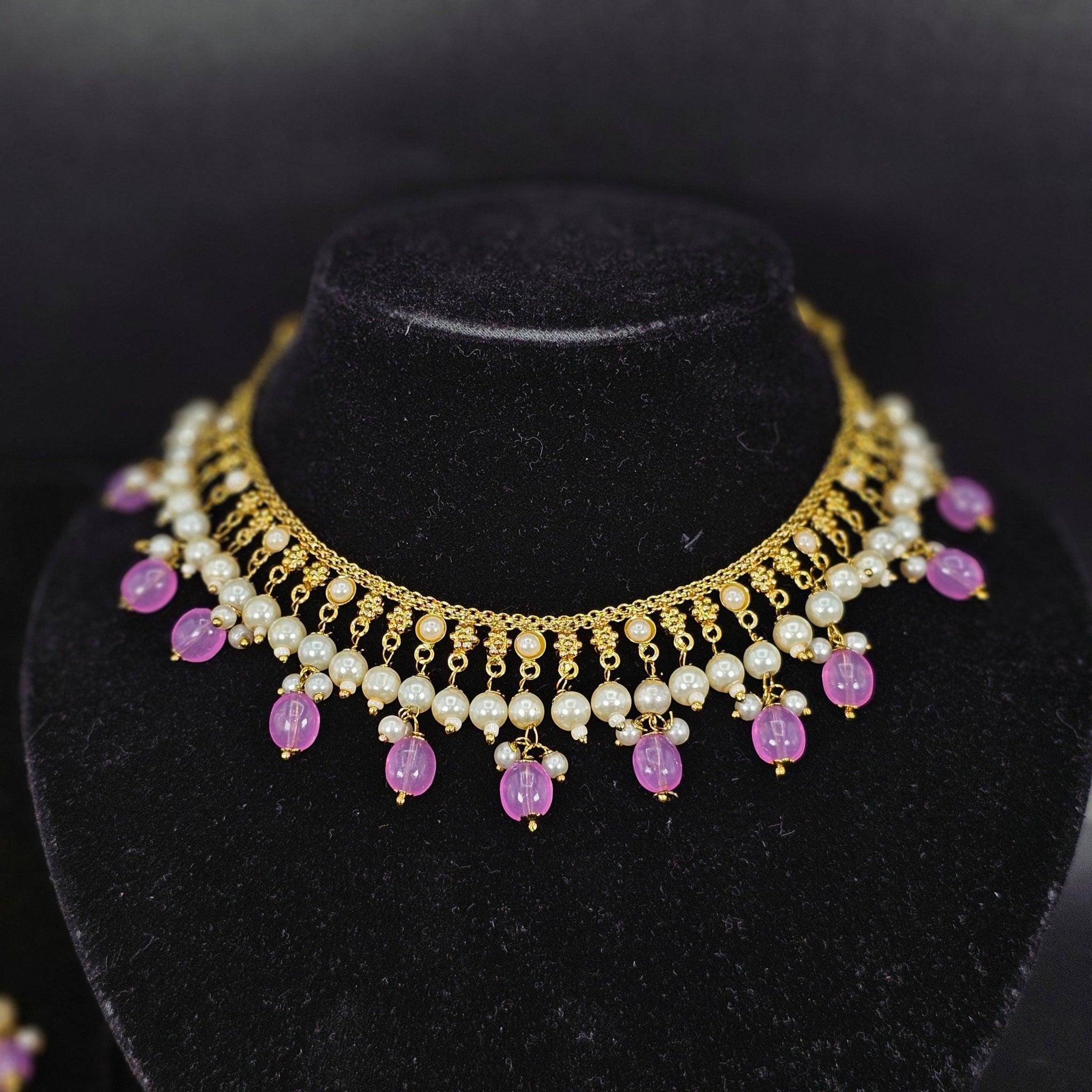 Farhaa Choker Necklace Set - Fancy Fab Jewels