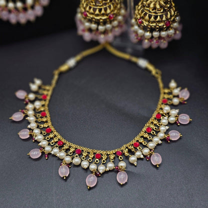 Farhaa Choker Necklace Set - Fancy Fab Jewels