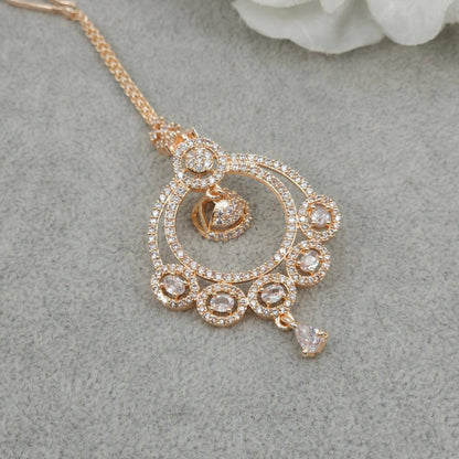 Evana CZ Mangtikka - Rose Gold - Fancy Fab Jewels