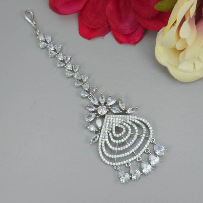 Mia CZ Mangtikka - Silver - Fancy Fab Jewels