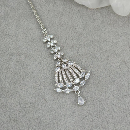 Small American Diamond Mangtikka - Silver - Fancy Fab Jewels