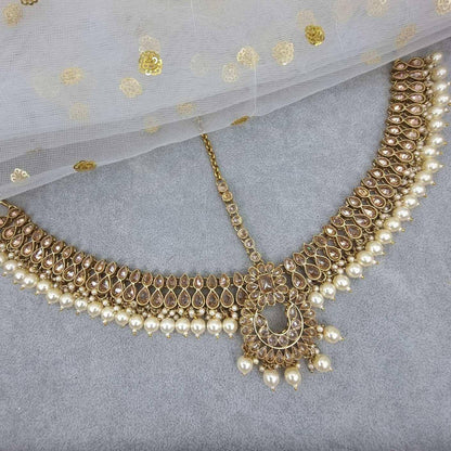 Antique Gold Polki Sheeshphool Headpiece - Fancy Fab Jewels