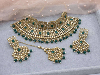 Mahi Choker Set Green - Fancy Fab Jewels