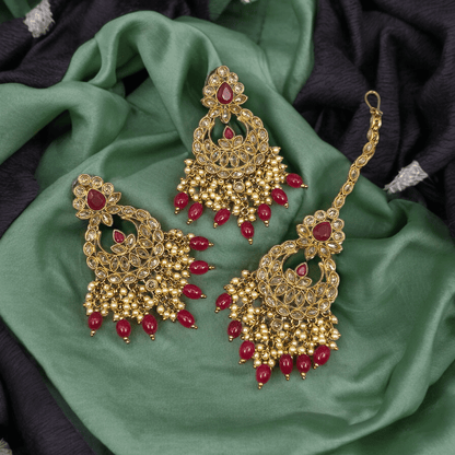 Aman Antique Polki Tikka Set - Fancy Fab Jewels