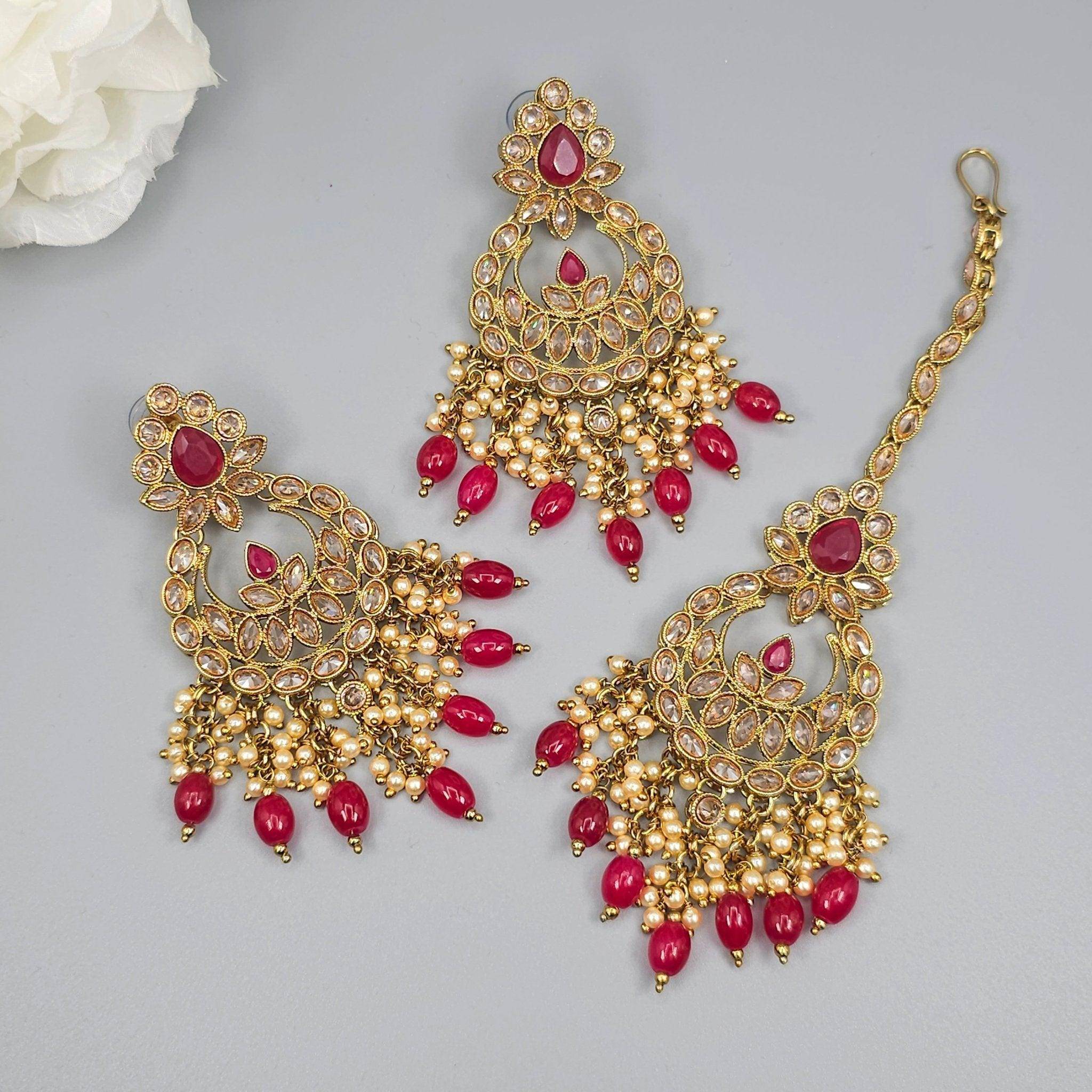 Aman Antique Polki Tikka Set - Fancy Fab Jewels