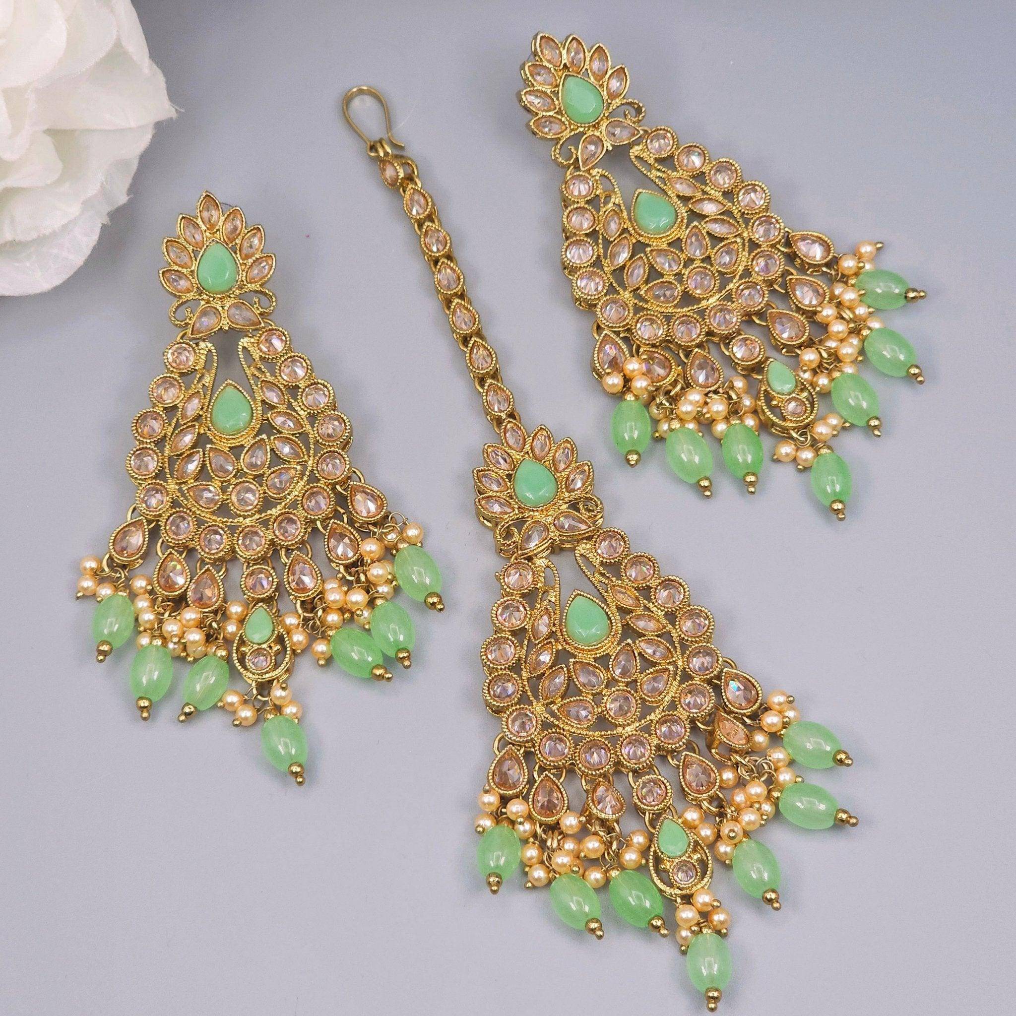 Aman Antique Polki Tikka Set - Fancy Fab Jewels