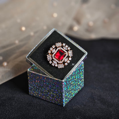 Rose Gold Plated Statement Finger Ring – Ring | Fancy Fab Jewels UK