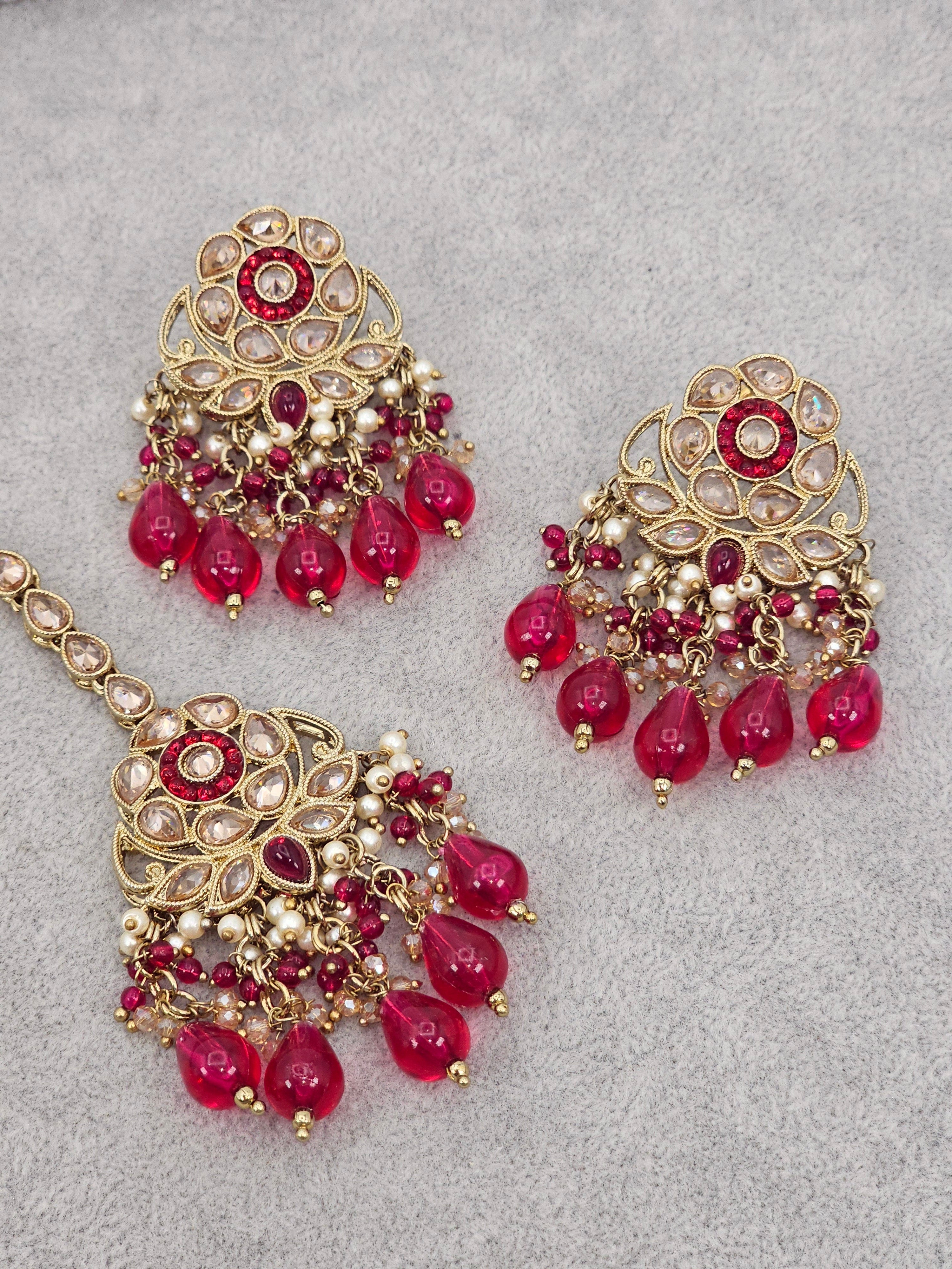 Zara Earrings and Tikka Set – Tikka set | Fancy Fab Jewels UK