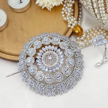 American Diamond CZ Hair Bun Accessory