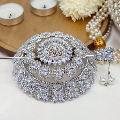 American Diamond CZ Hair Bun Accessory