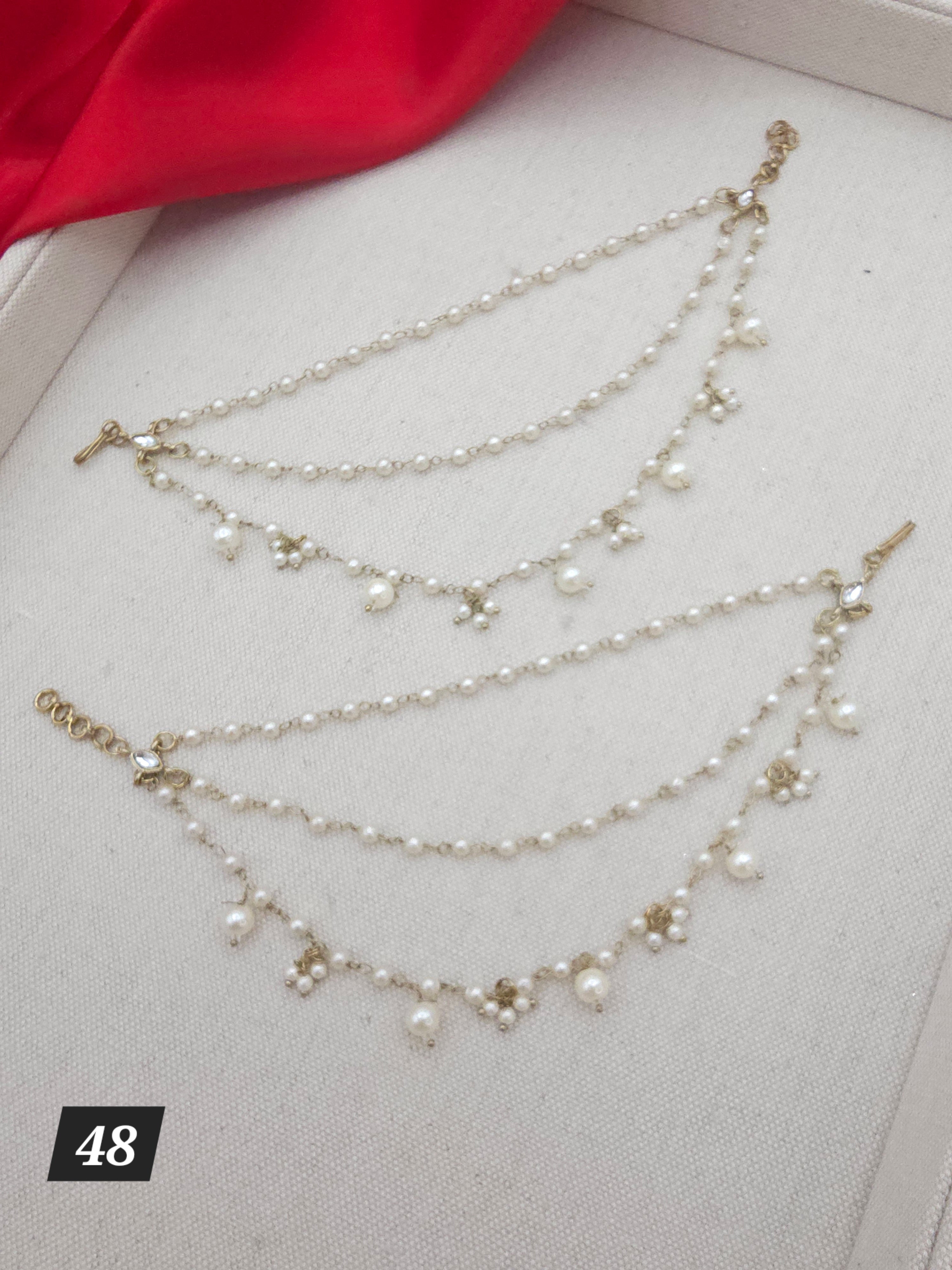 Reem - Reverse Polki Earring Chains