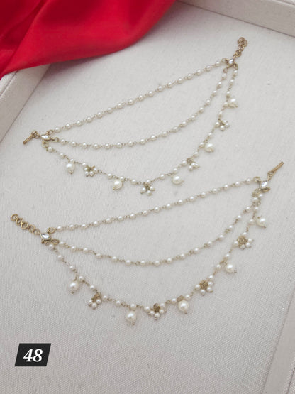 Reem - Reverse Polki Earring Chains