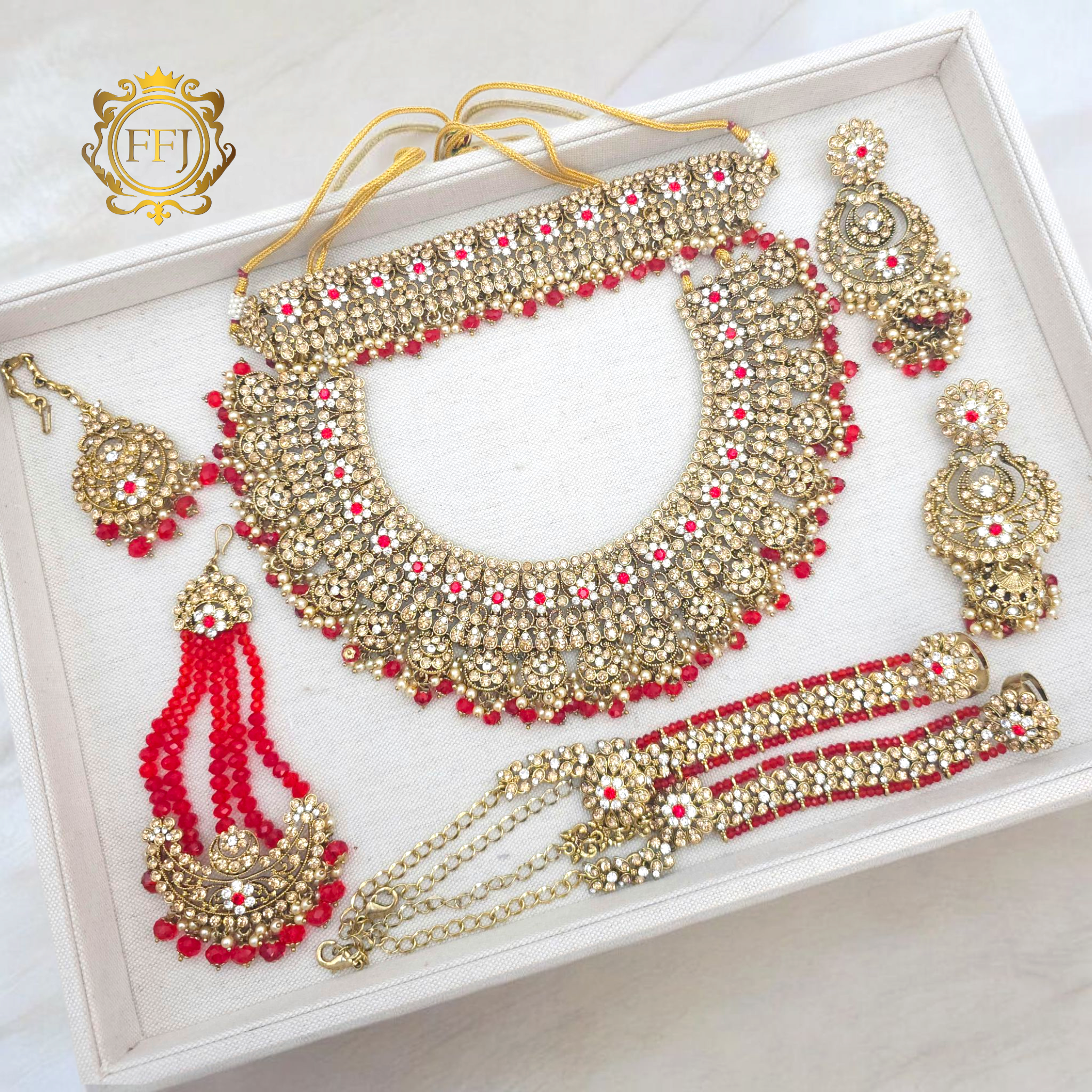 Avleen Double Necklace Bridal Jewelry Set