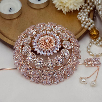 American Diamond CZ Hair Bun Accessory