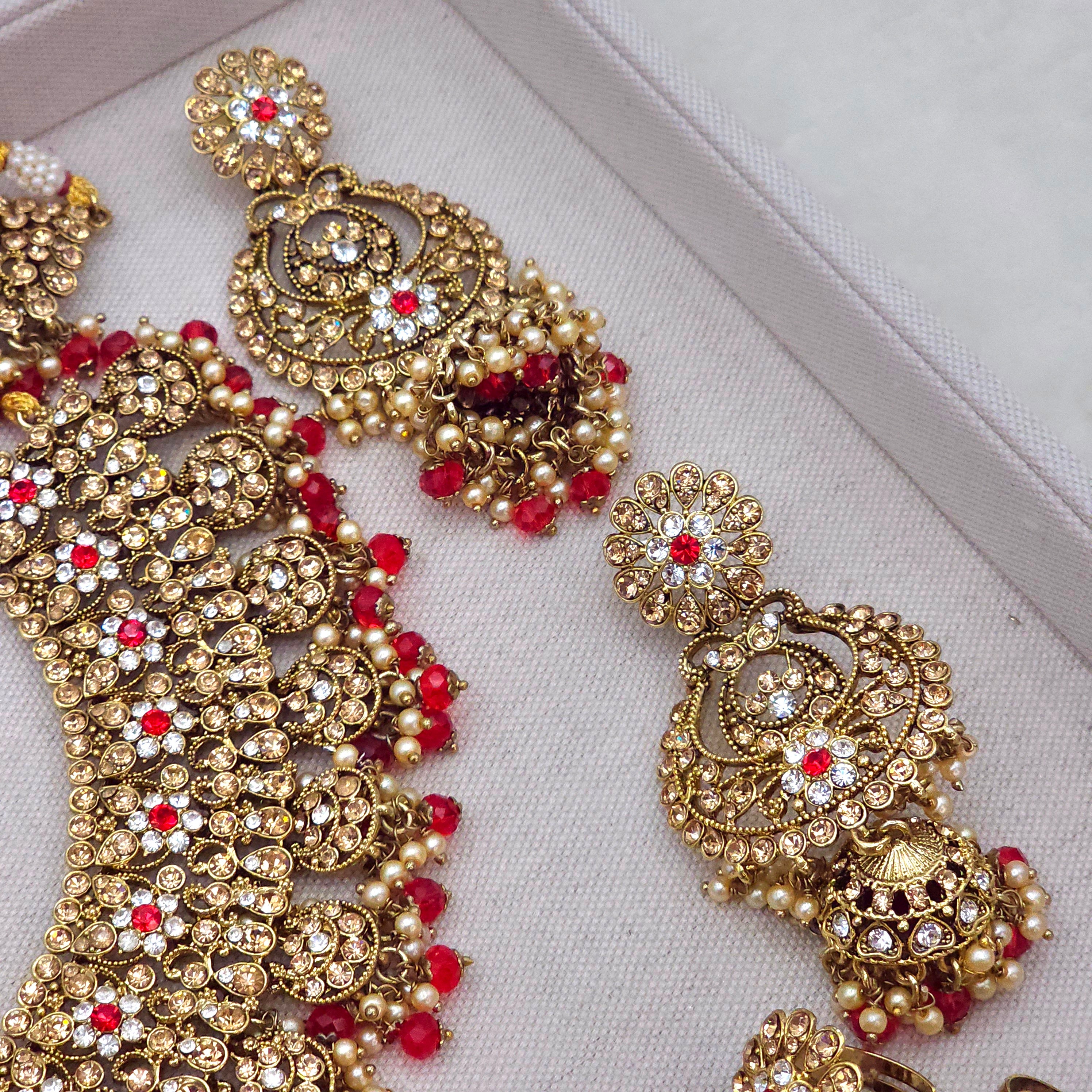 Avleen Double Necklace Bridal Jewelry Set
