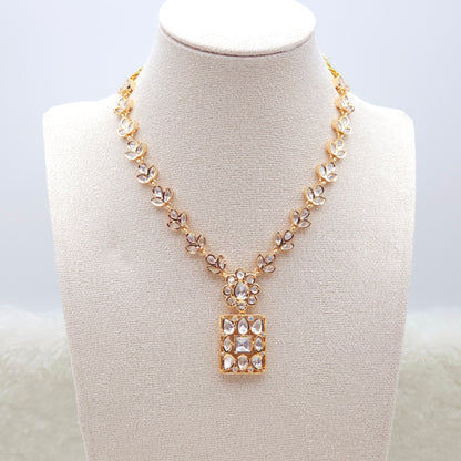Aditi Moissanite Polki Necklace Set