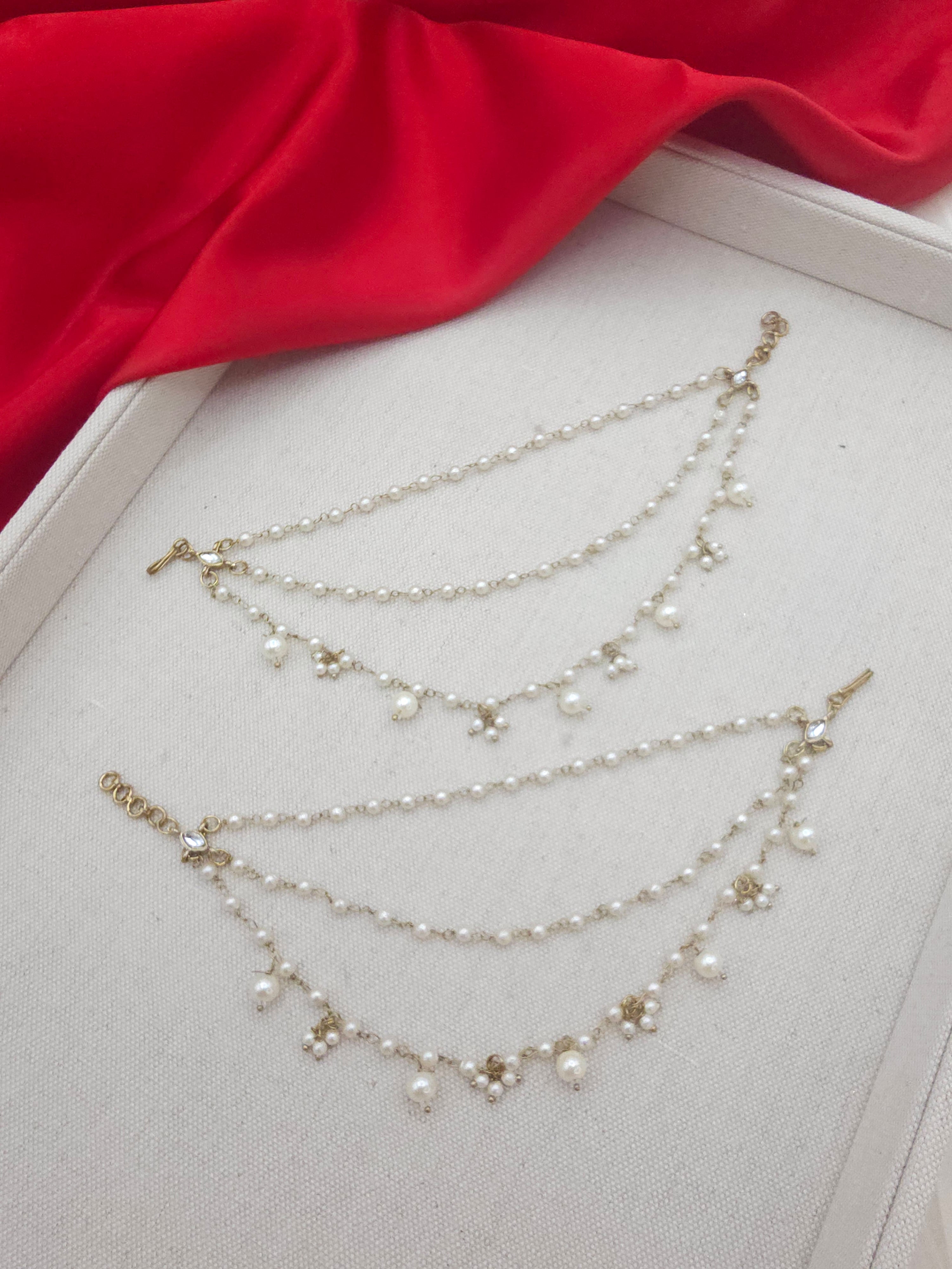 Reem - Reverse Polki Earring Chains
