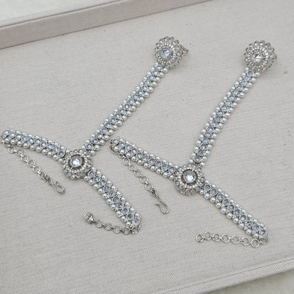 FFJ Kundan Hathphool Hand Harness