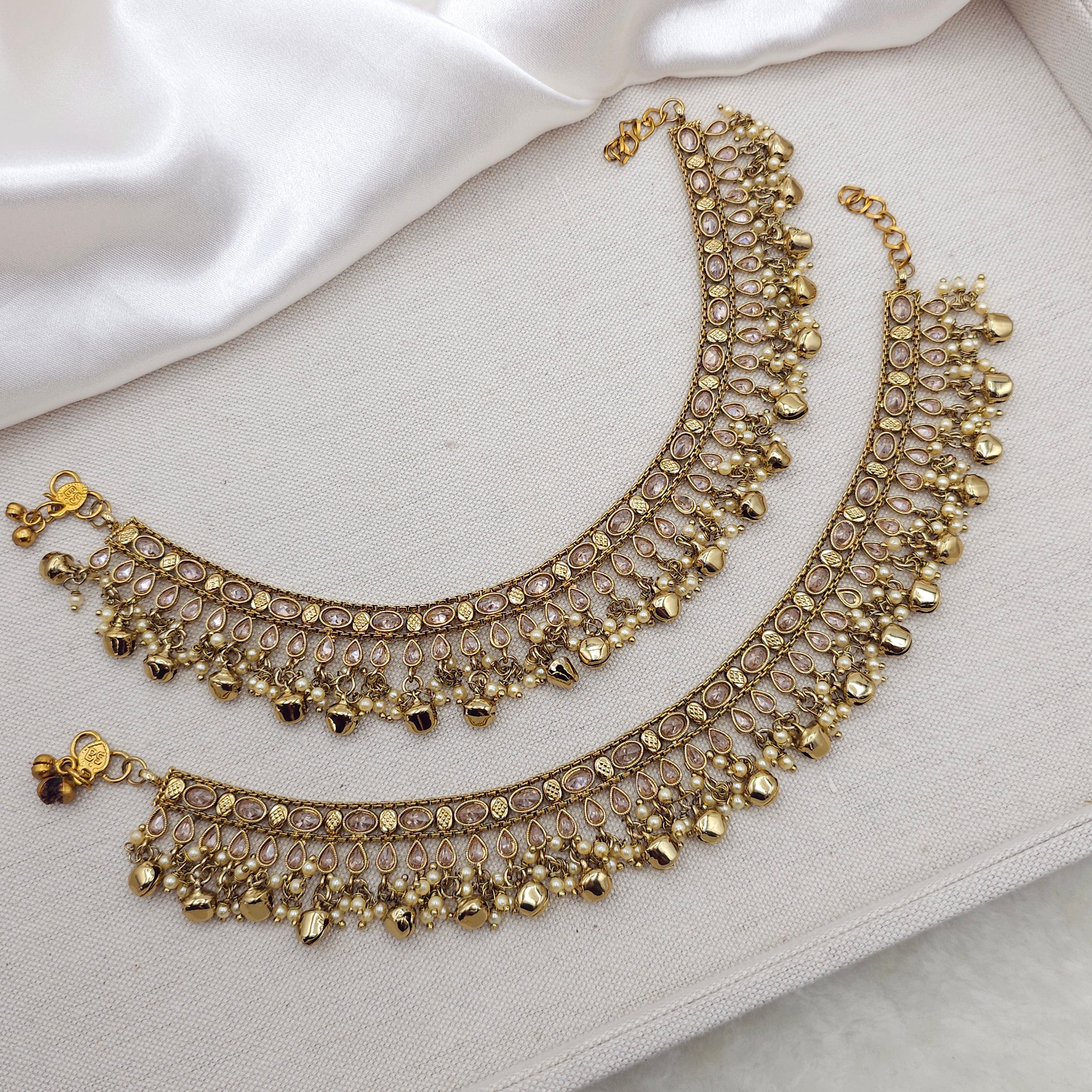Ghunghroo Grace - Polki Anklets
