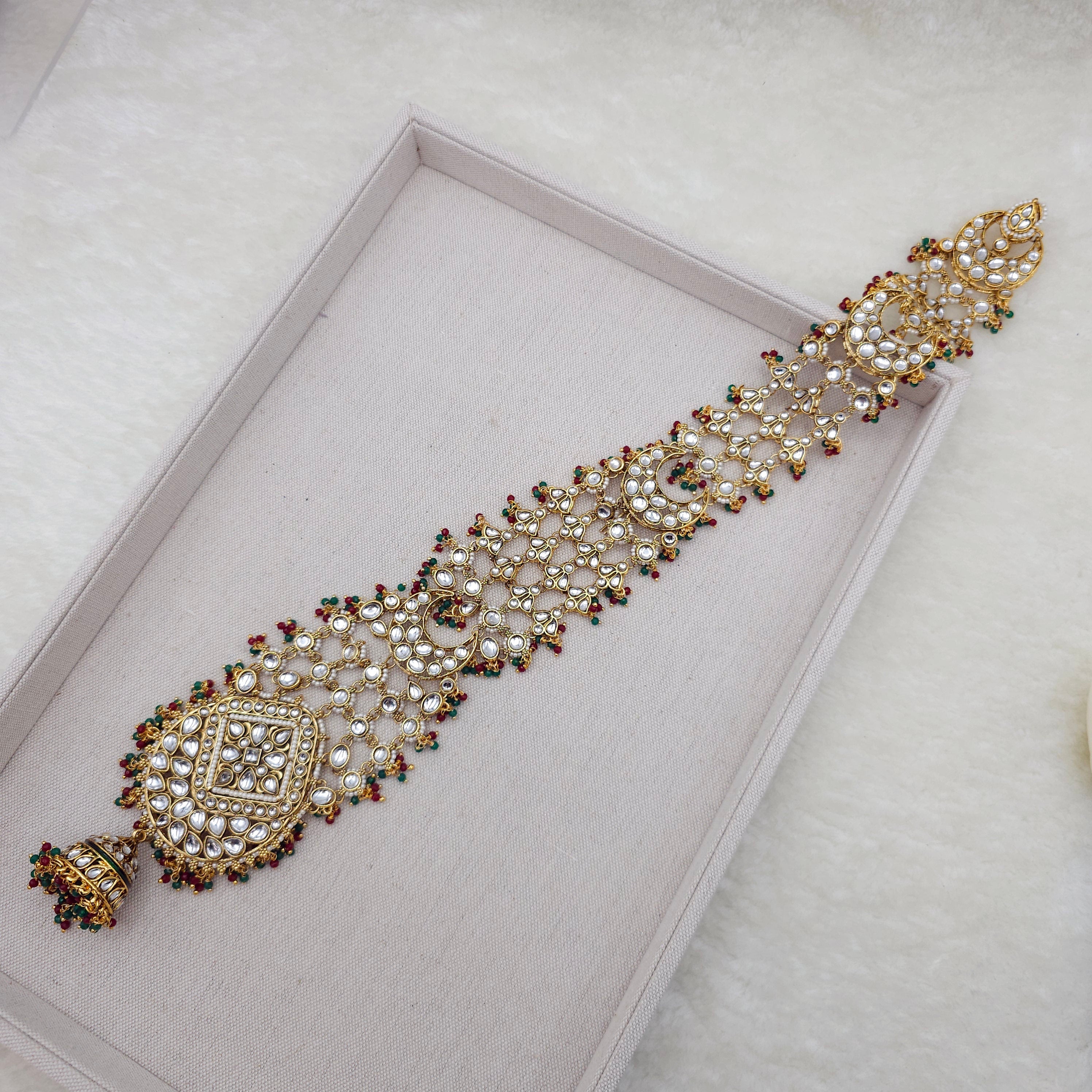 Arla- Kundan Hair Plait Piece Choti / Hair Accessorie
