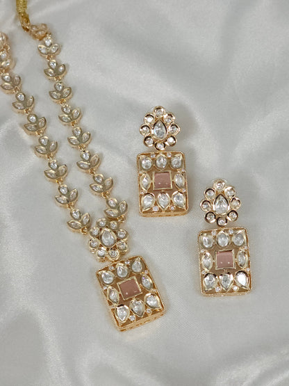 Aditi Moissanite Polki Necklace Set
