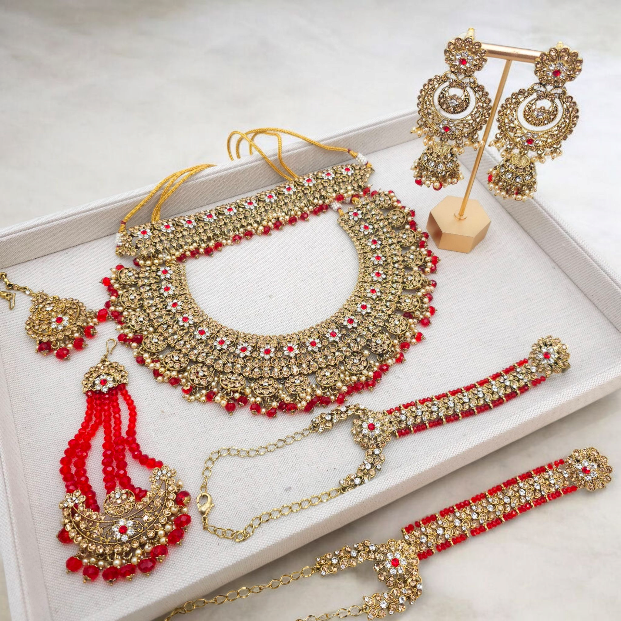Avleen Double Necklace Bridal Jewelry Set