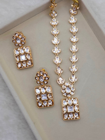 Aditi Moissanite Polki Necklace Set