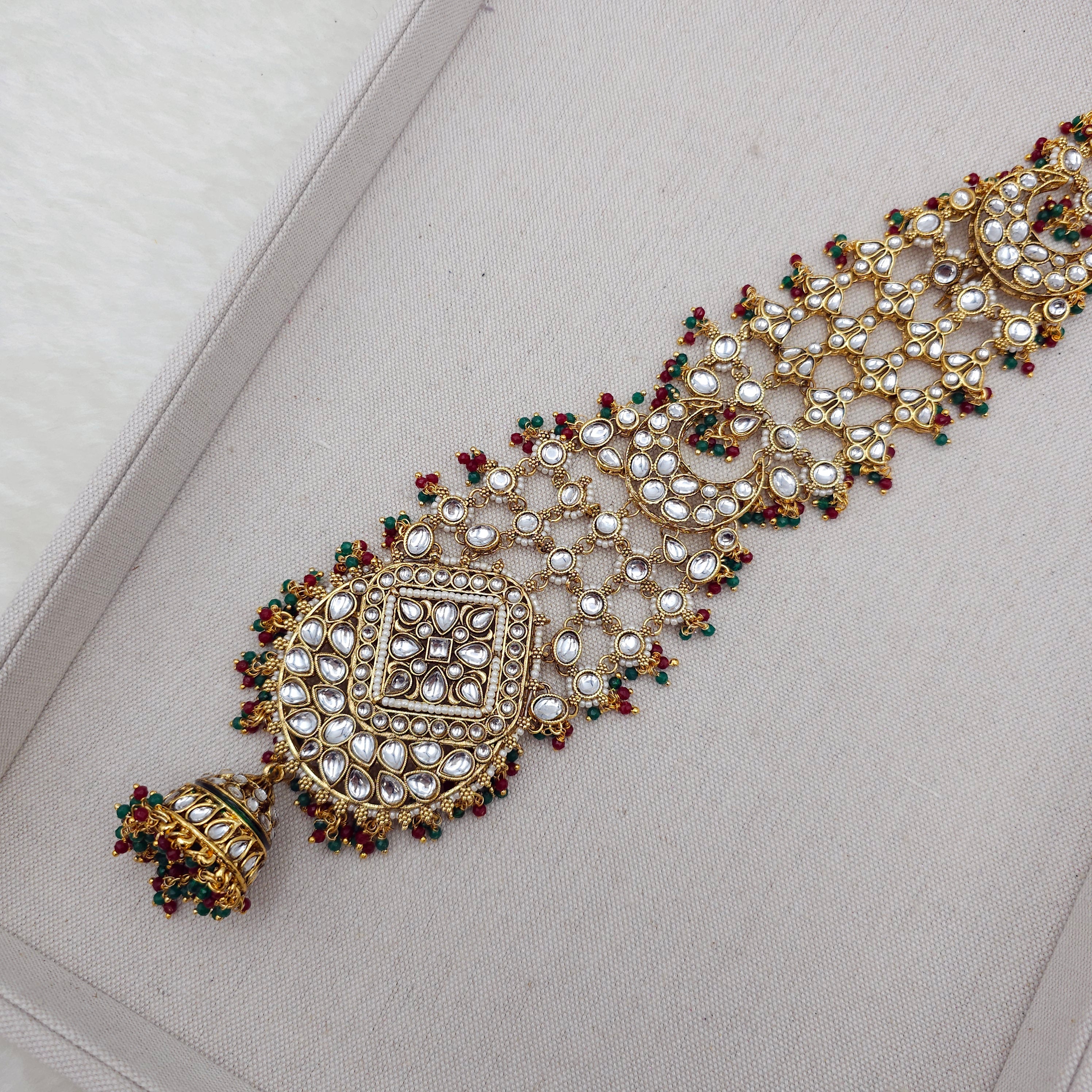 Arla- Kundan Hair Plait Piece Choti / Hair Accessorie
