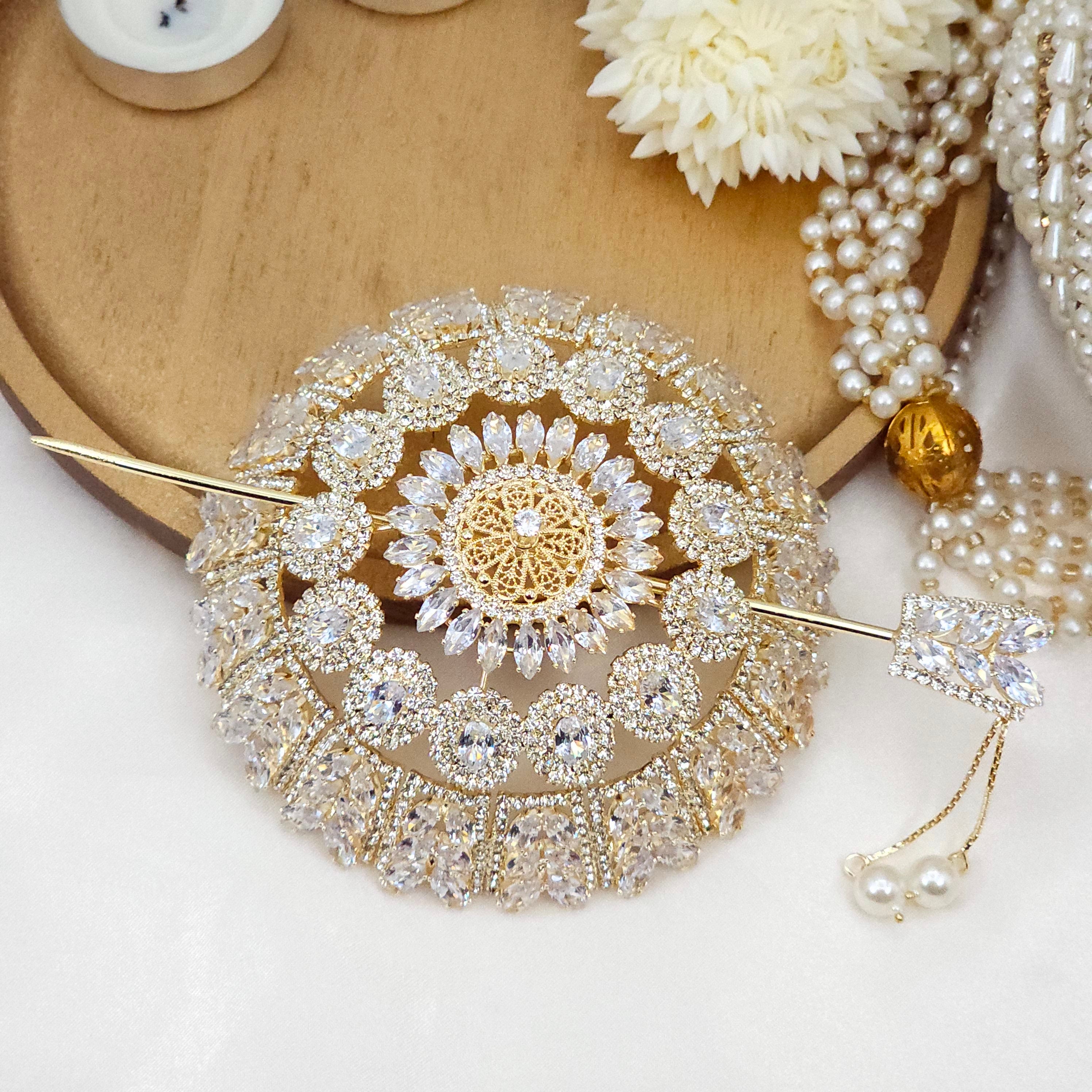 American Diamond CZ Hair Bun Accessory