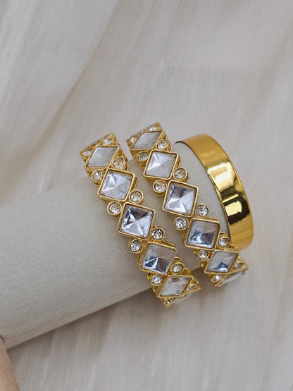 Kundan Stone Bangle Set: Indian Bridal Jewelry