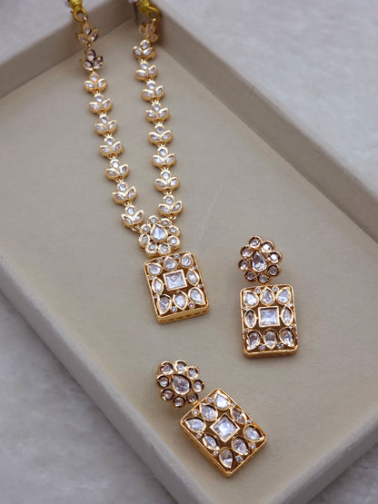 Aditi Moissanite Polki Necklace Set