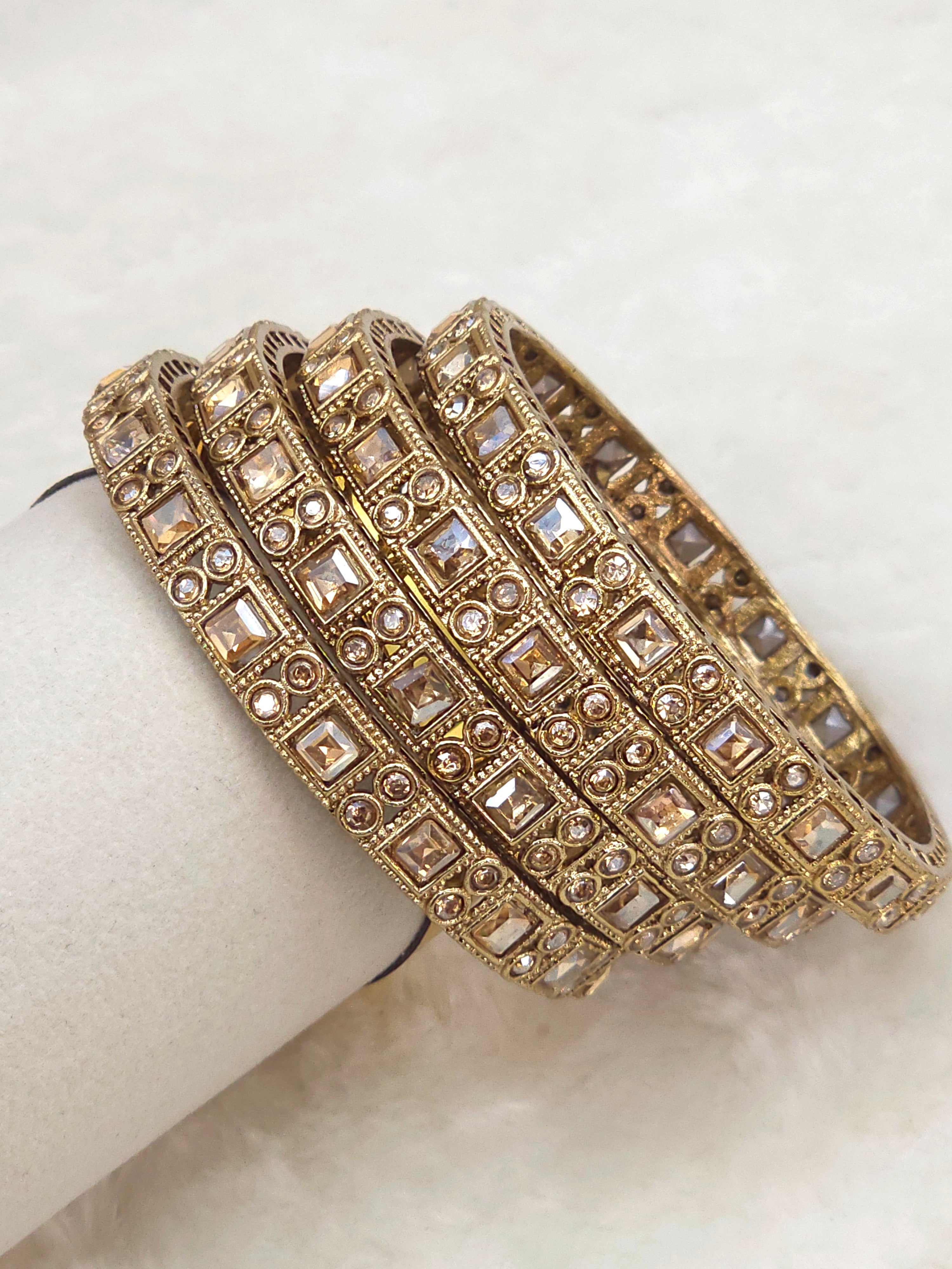 Raya Antique Gold Bangle Set