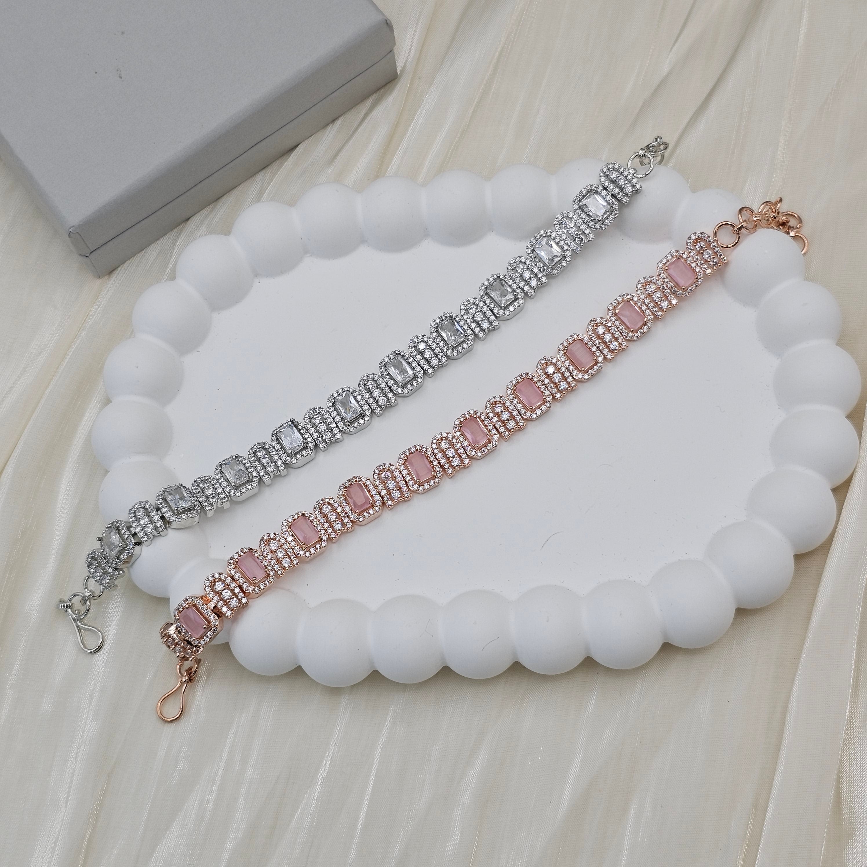Eena CZ Diamond Chain Bracelet