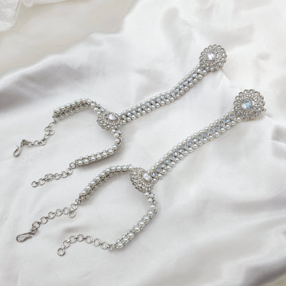 FFJ Kundan Hathphool Hand Harness