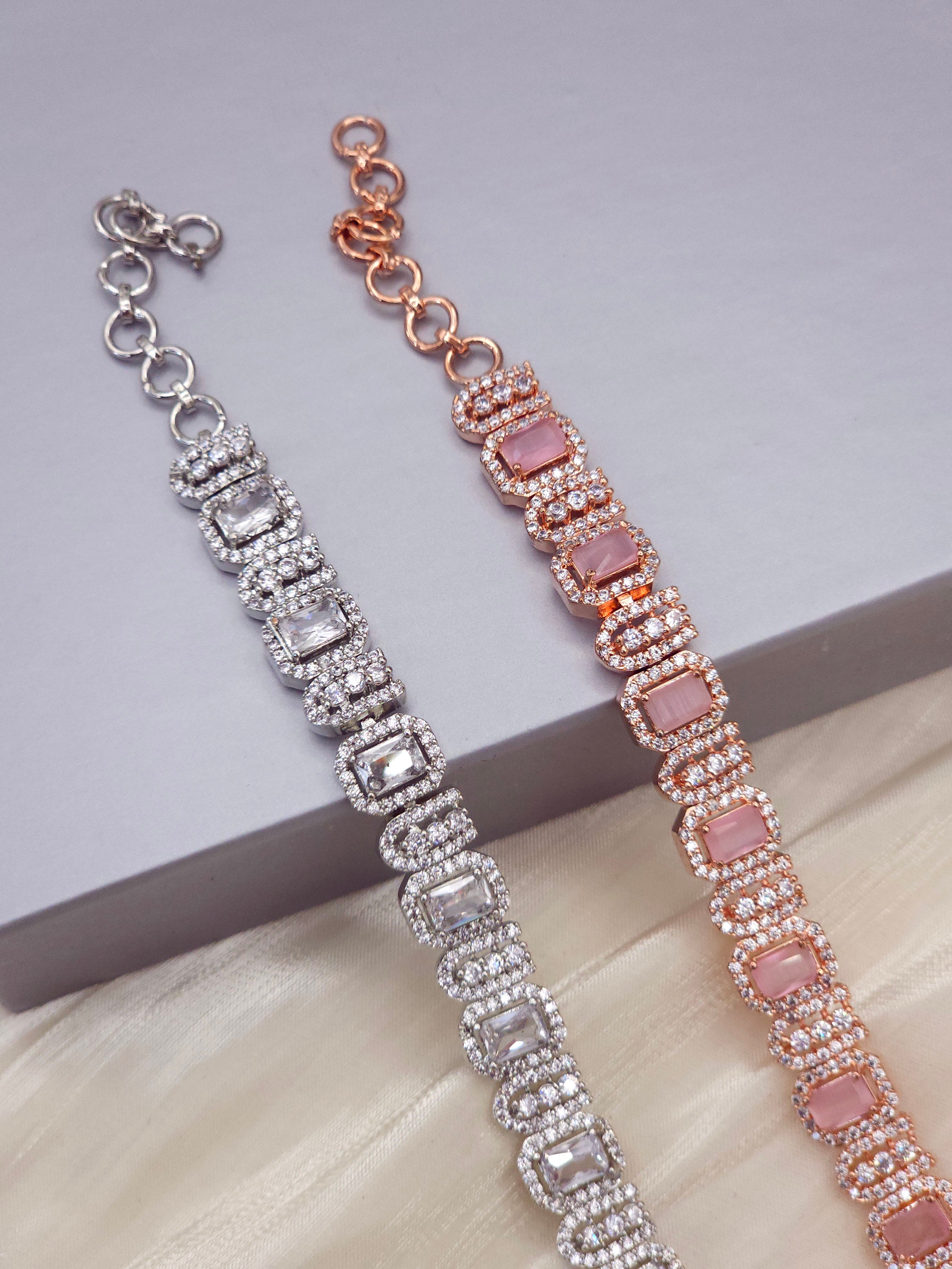 Eena CZ Diamond Chain Bracelet