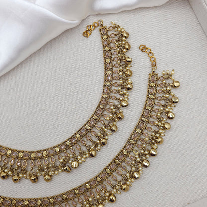 Ghunghroo Grace - Polki Anklets