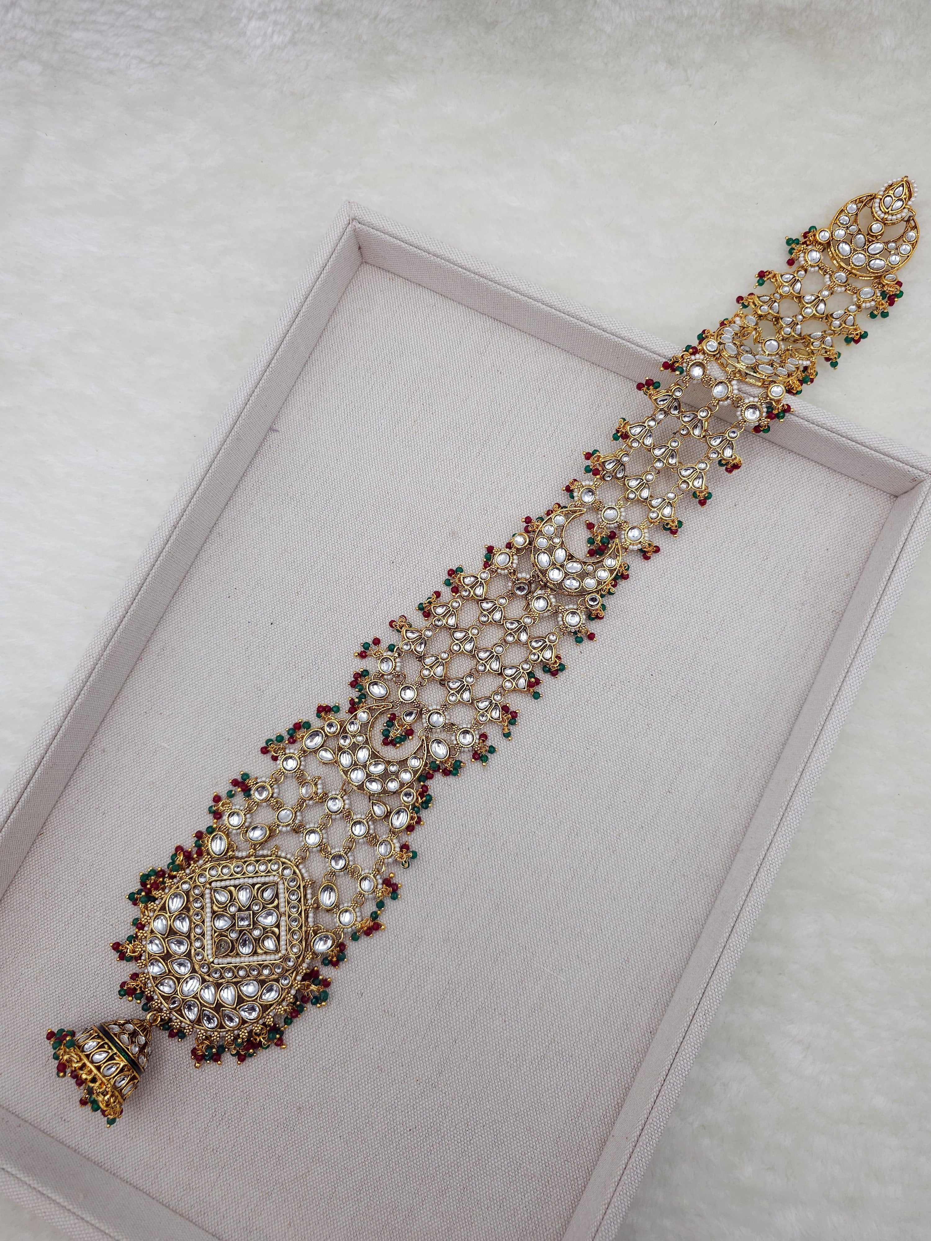 Arla- Kundan Hair Plait Piece Choti / Hair Accessorie
